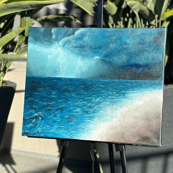 A Stormy Sky Oil Painting 16*20 inches on Canvas Wall Art - Picture 6 of 8